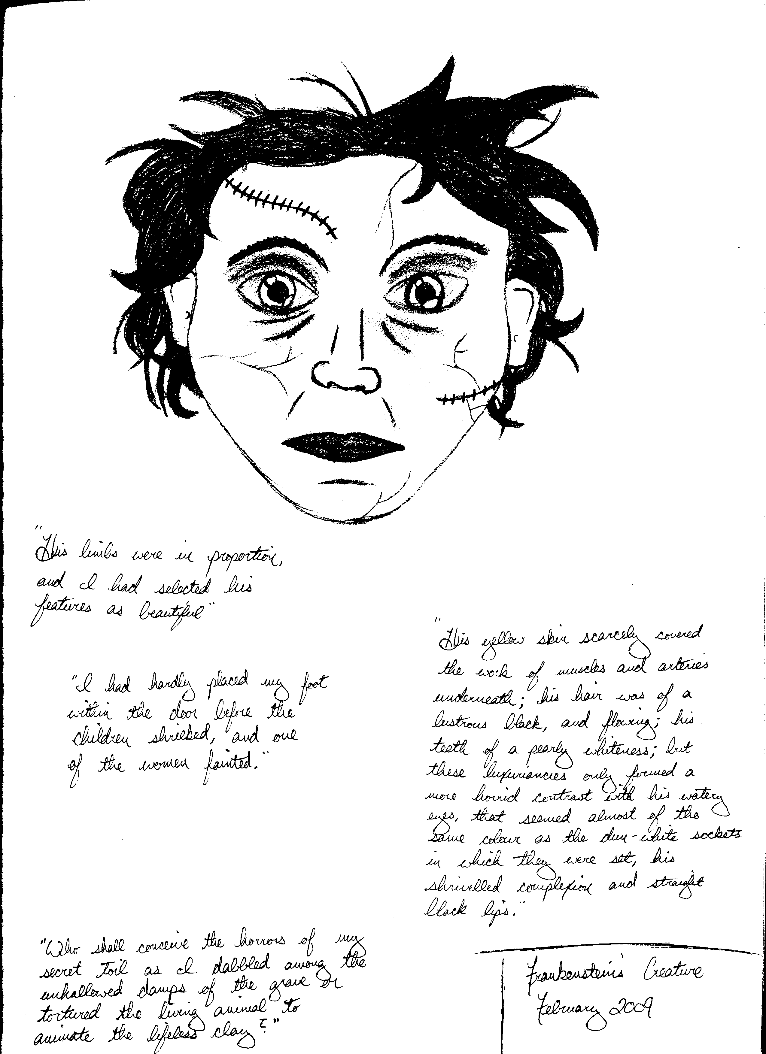 Frankenstein sketch 5